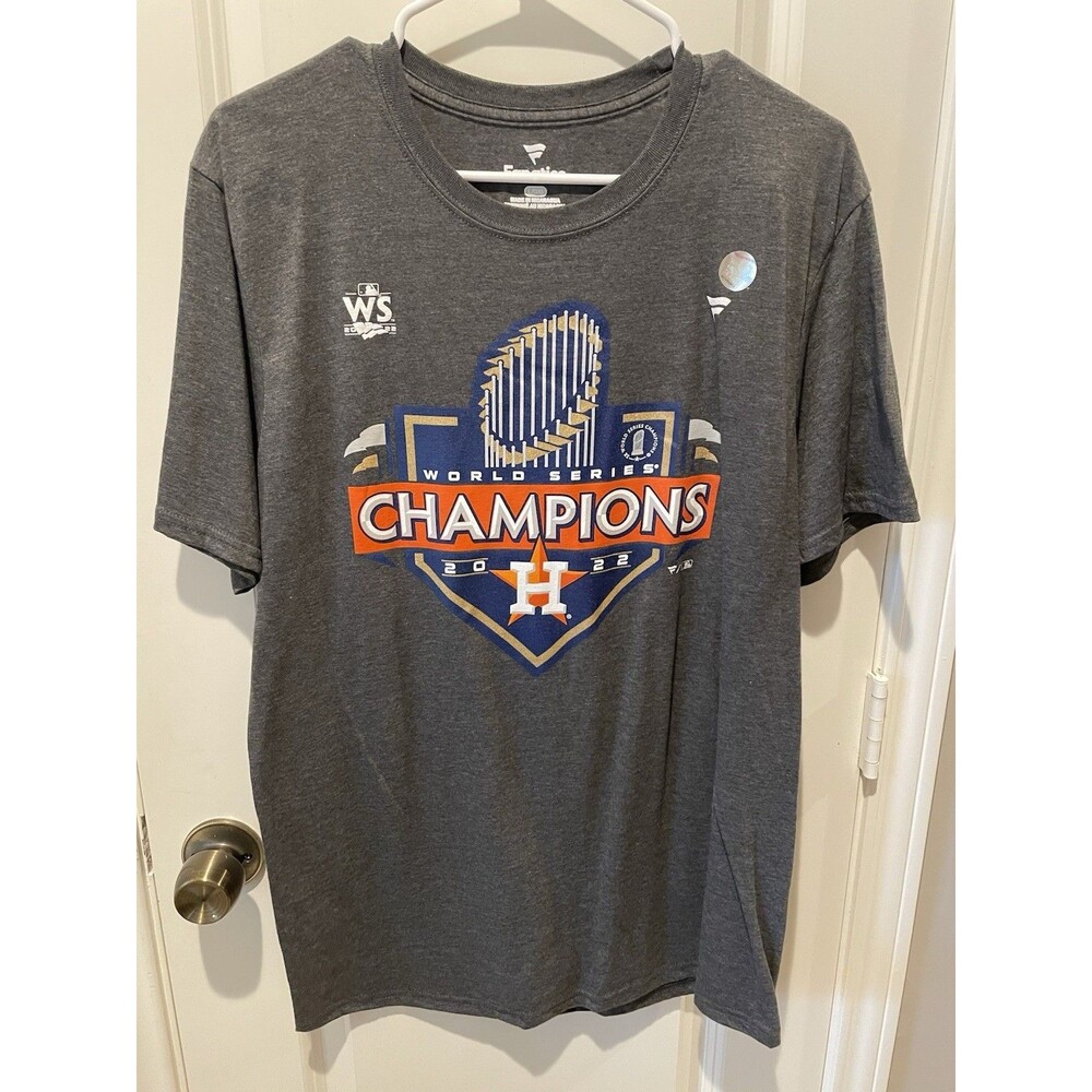 Fanatics Houston Astros 2022 World Series Shirt Size Large Gray